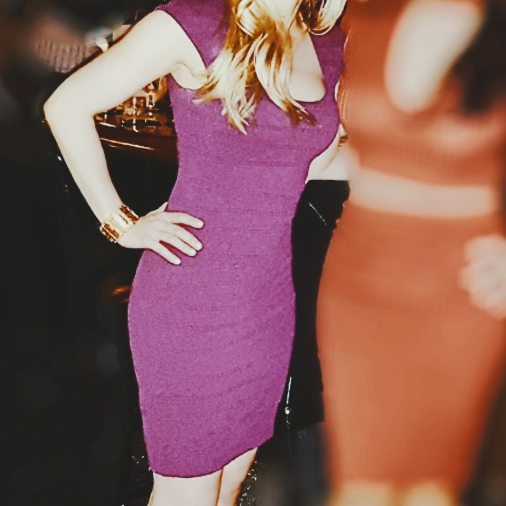 Deep violet Bebe dress